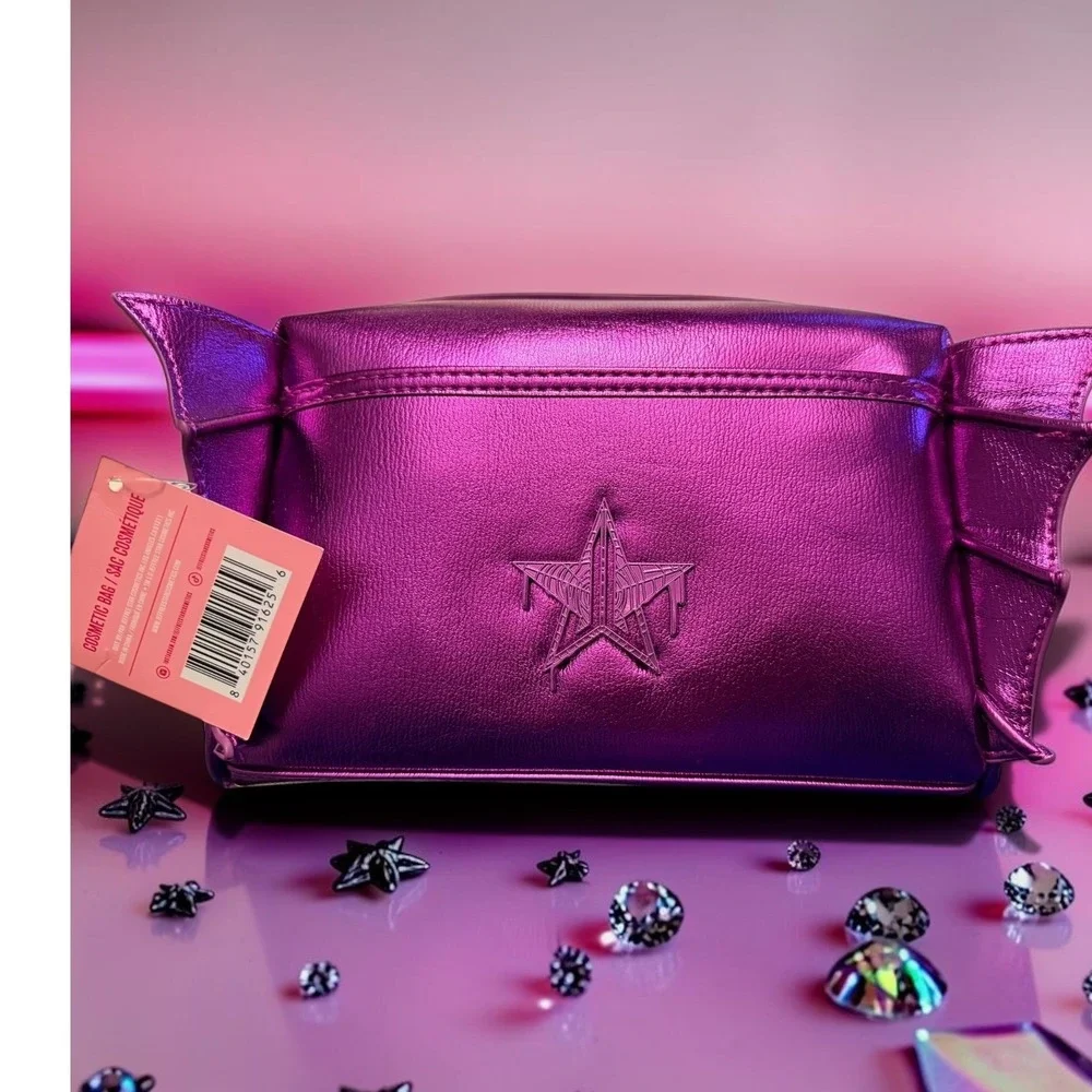 Jeffree Star Cosmetics - Metallic‎ Purple Bat Wing Makeup Bag - *NWT*